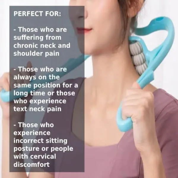 Neck massager for chronic neck and shoulder pain, ideal for posture correction and tech neck relief