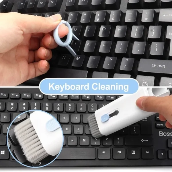 keyboard cleaning kit with brush and keycap puller for deep cleaning black laptop keyboard