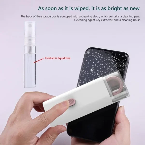 keyboard cleaning kit used for phone screen cleaning with spray bottle and microfiber pad