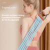 Full body workout with silicone adjustable chest expander for back and shoulder muscle training