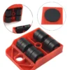 Heavy duty furniture moving tool with 360-degree rotating rollers and anti-slip pads for easy appliance and cabinet relocation