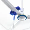 Flexible microfiber duster cleaning both sides of ceiling fan blade using dual-side grip
