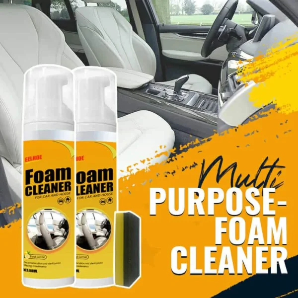 Foam cleaner for car interior and house - deep cleaning solution for seats, dashboard, and upholstery