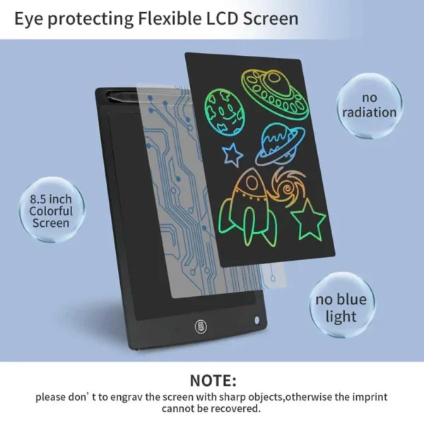 Eye-protecting flexible LCD screen with no blue light and no radiation – 8.5 inch writing pad
