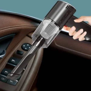 Portable handheld car vacuum cleaner with strong suction for cleaning tight car interior spaces – ideal for dashboards, vents, and door panels