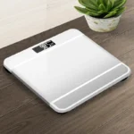 Digital body weight scale 180kg capacity in white with LED display - iScale 6