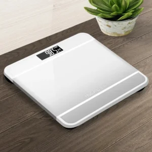 Digital body weight scale 180kg capacity in white with LED display - iScale 6