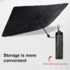 Compact foldable car windshield umbrella with storage bag for easy storage and convenience